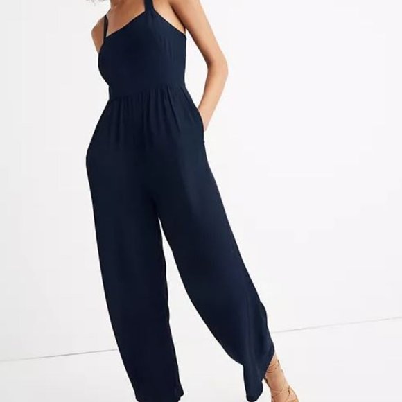Madewell: Smocked Crop Jumpsuit [Size: US 2] - Picture 2 of 4